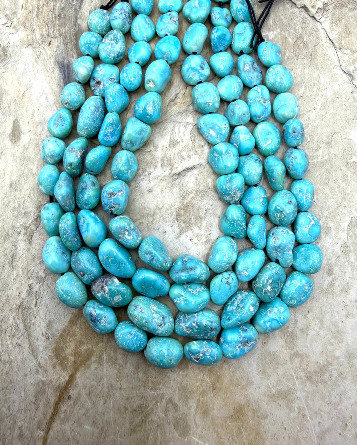 White Water Turquoise (Mexico) with Pyrite Graduated 6-10mm