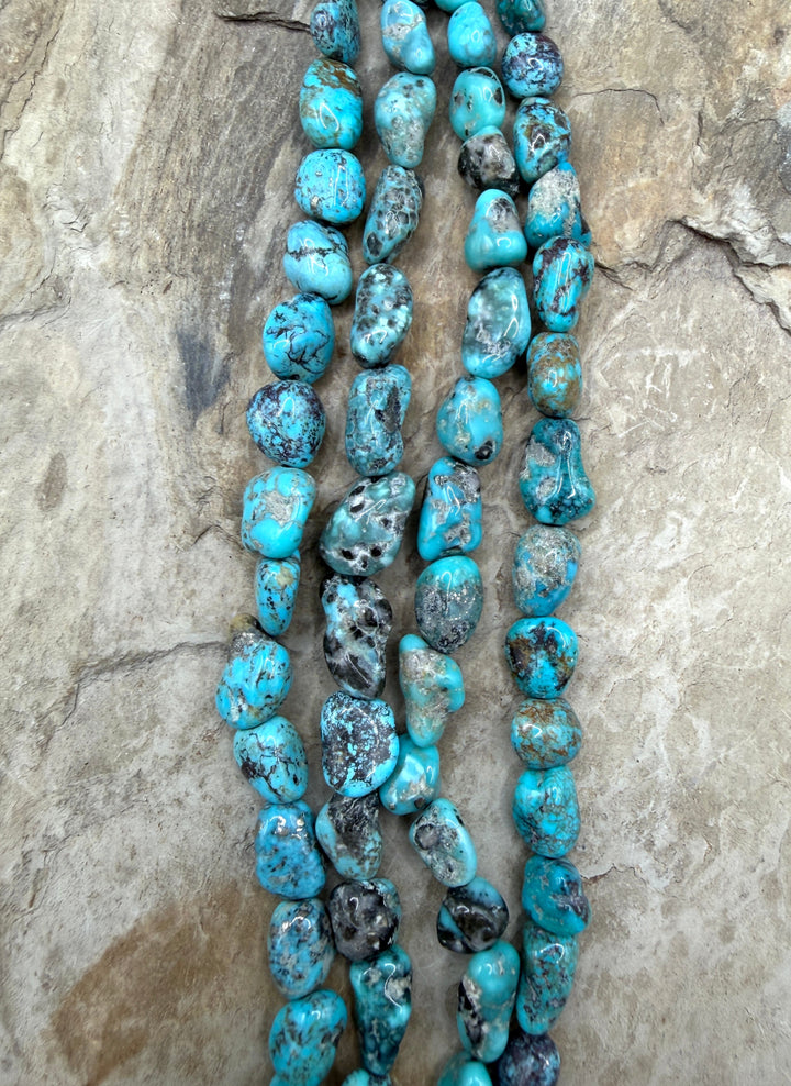 White Water Turquoise (Mexico) with Pyrite Nugget Beads