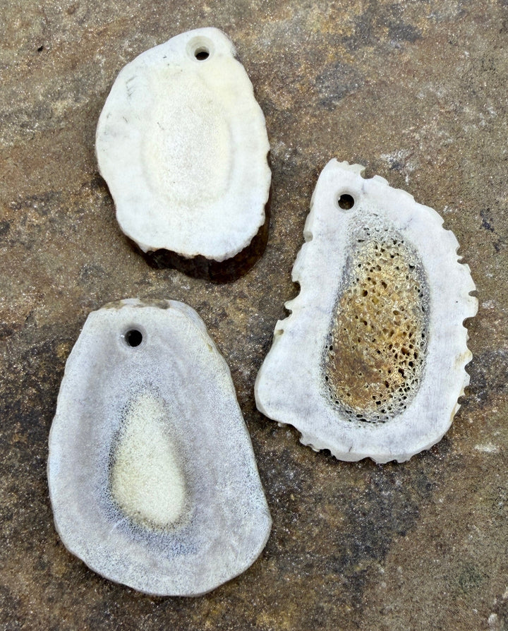 Whitetail Deer Antler Large Focal Pendant Bead