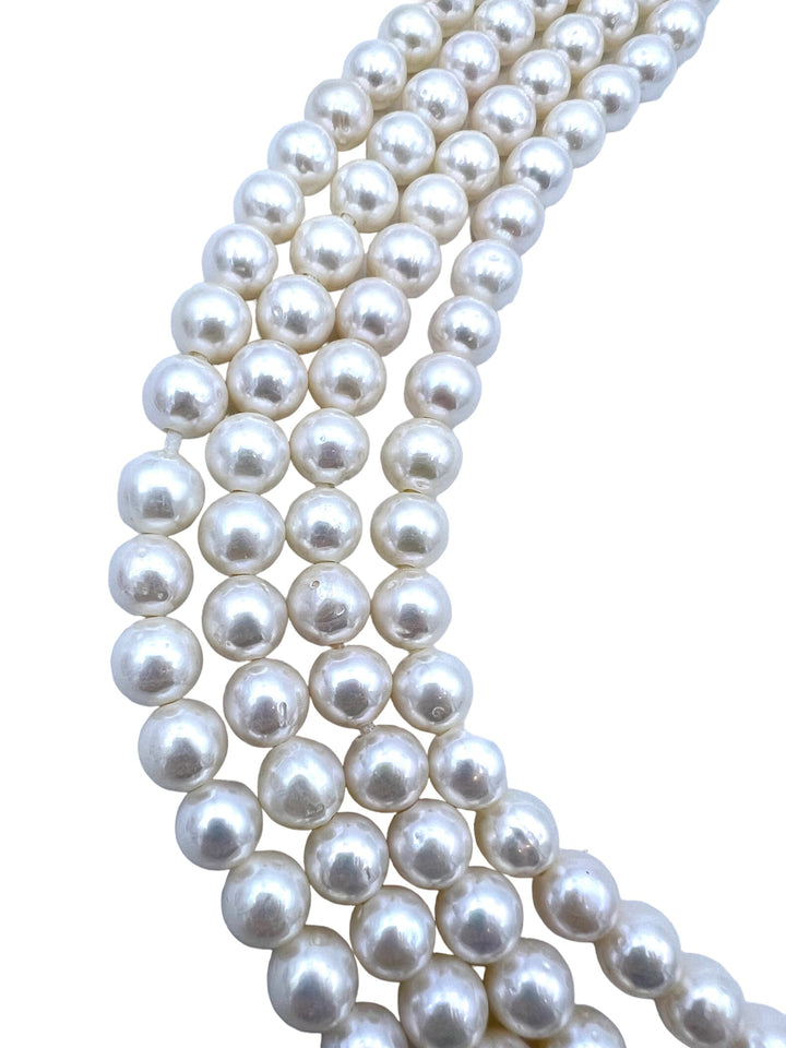 Large Hole Pearls AAA+ Quality 10mm White Fresh Water Pearls